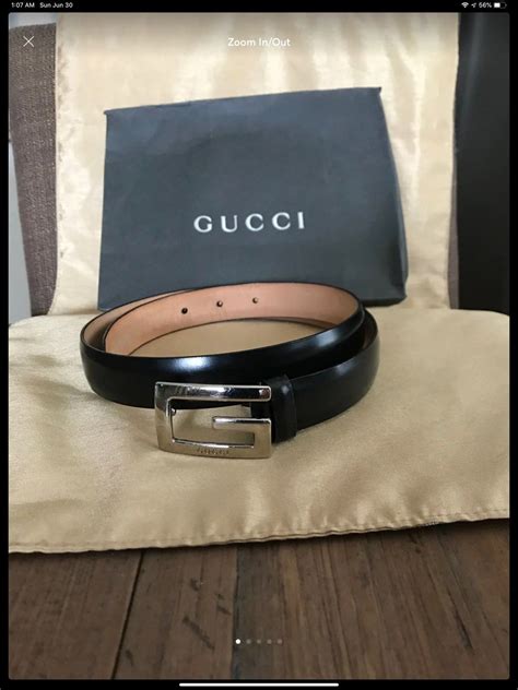 black gucci belt silver buckle